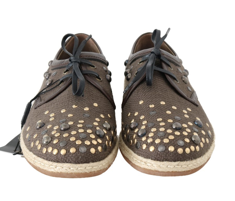 Elegant Brown Lace-Up Casual Men's Shoes