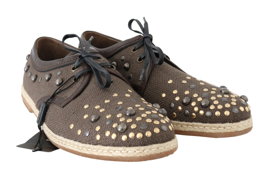 Elegant Brown Lace-Up Casual Men's Shoes