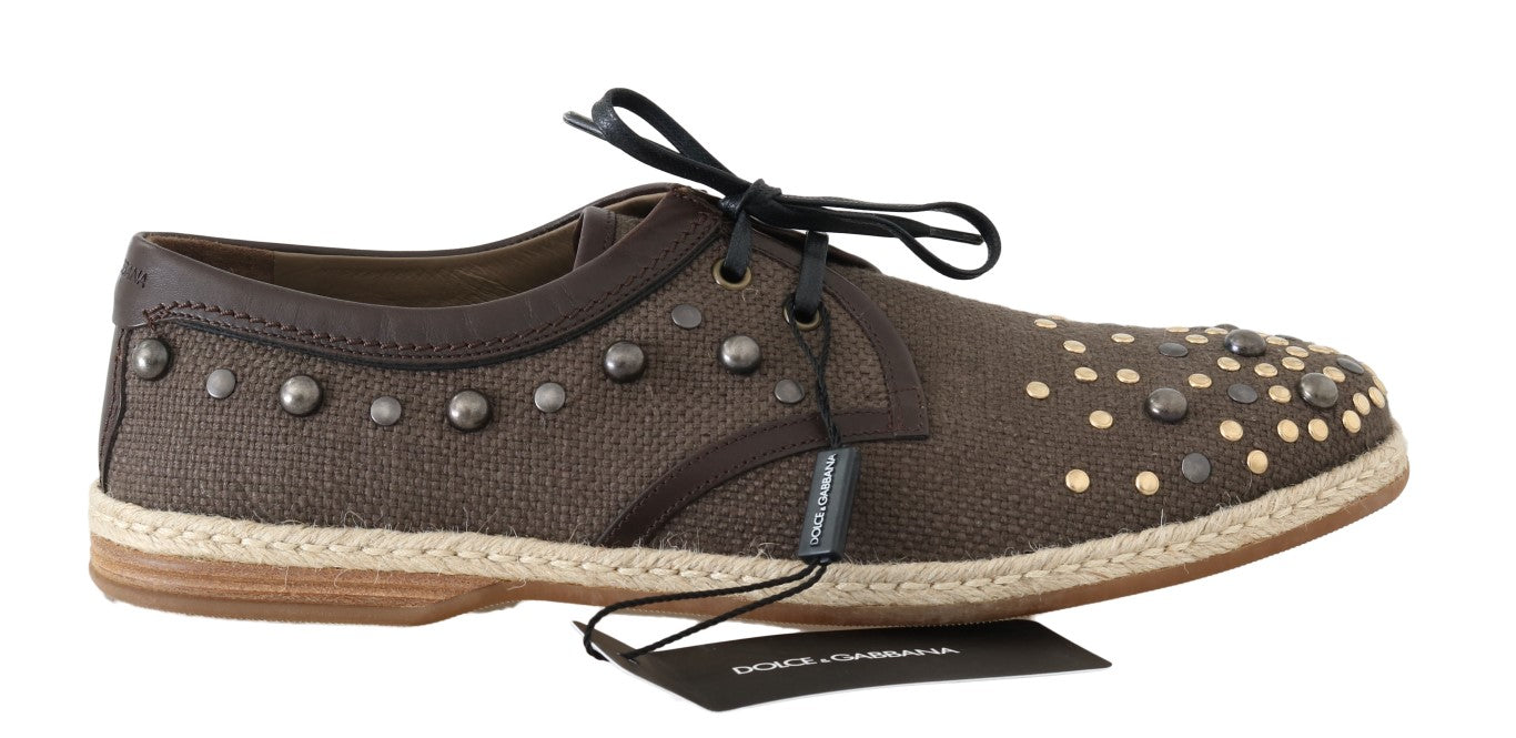 Elegant Brown Lace-Up Casual Men's Shoes