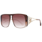 Elegant Brown Gradient Rectangle Sunglasses