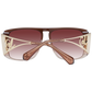 Elegant Brown Gradient Rectangle Sunglasses