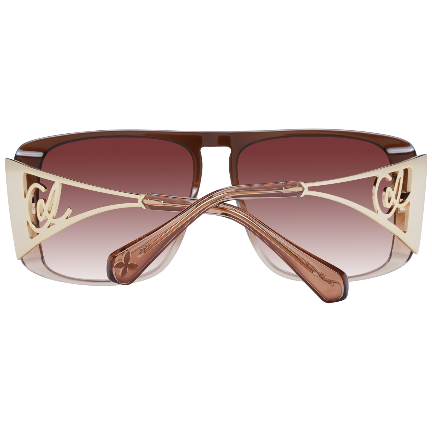 Elegant Brown Gradient Rectangle Sunglasses