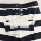 Elegant Striped Crystal Embellished Shorts