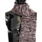 Elegant Bordeaux Wool Scarf for Men