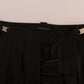 Chic Brown Flared Wool Pants