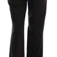 Chic Brown Flared Wool Pants