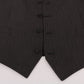 Elegant Brown Striped Waistcoat Vest