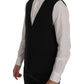 Elegant Striped Wool Waistcoat Vest
