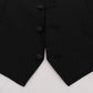 Elegant Striped Wool Waistcoat Vest