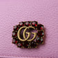 Gucci Marmont Women's Pink Leather Wallet w/Crystal Double G