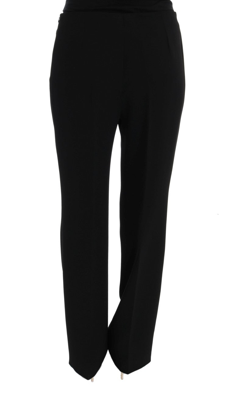 Elegant Straight Fit Wool-Blend Pants