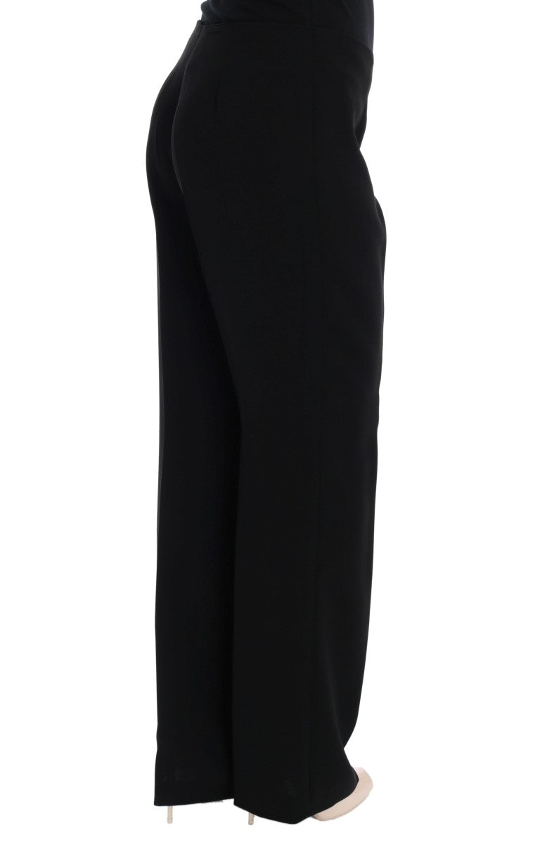 Elegant Straight Fit Wool-Blend Pants