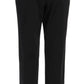 Elegant Black Capri Pants by Italian Couturier