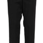 Elegant Black Capri Pants by Italian Couturier