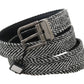 Elegant Black and White Men's Wool Belt