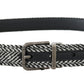 Elegant Black and White Men's Wool Belt