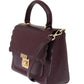 Elegant Purple Leather Mindy Shoulder Bag