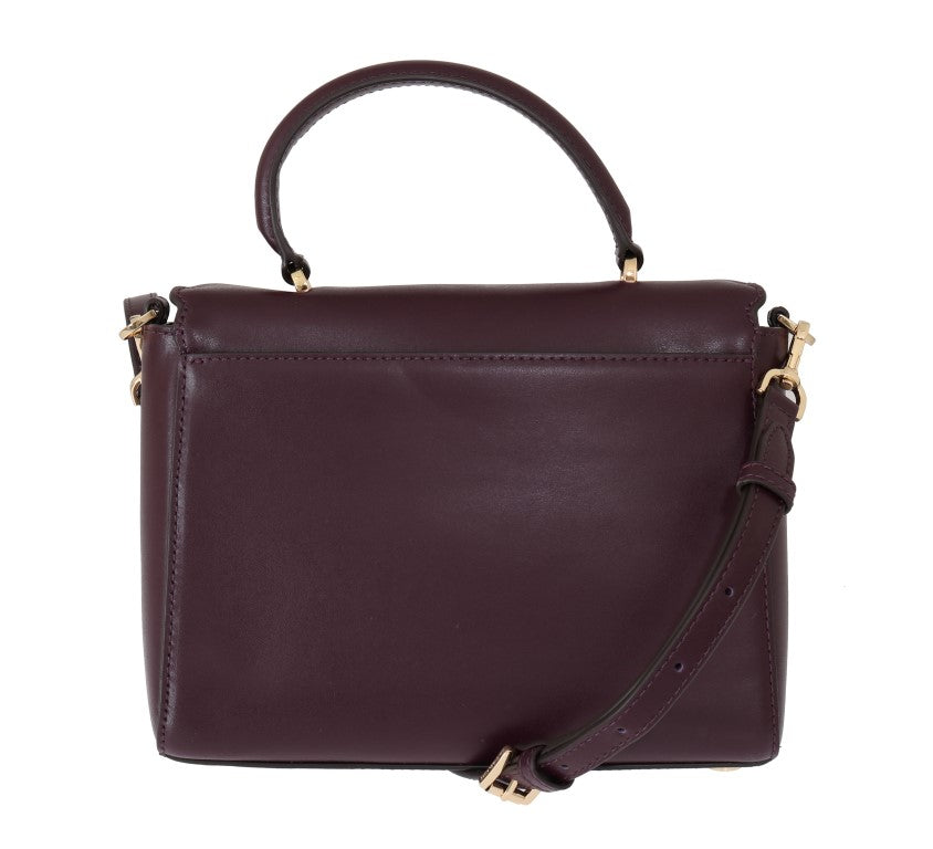 Elegant Purple Leather Mindy Shoulder Bag