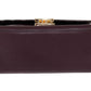 Elegant Purple Leather Mindy Shoulder Bag