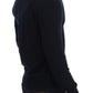 Chic Blue Wool Blend Cardigan Sweater