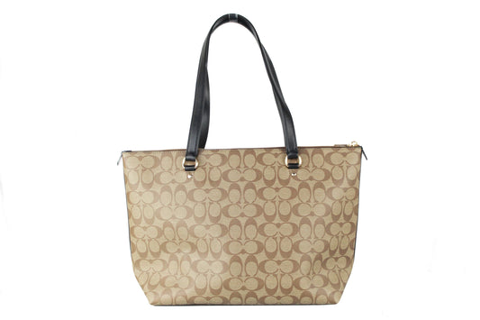 Signature Coated Canvas and Leather Gallery Tote Handbag