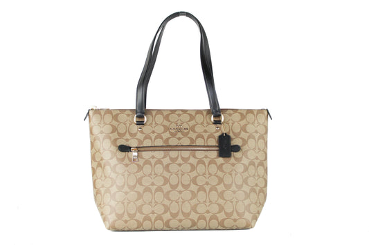 Signature Coated Canvas and Leather Gallery Tote Handbag