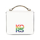 Pride Small Smooth Leather Rainbow Kors Convertible Shoulder Bag Crossbody Handbag (Optic White)