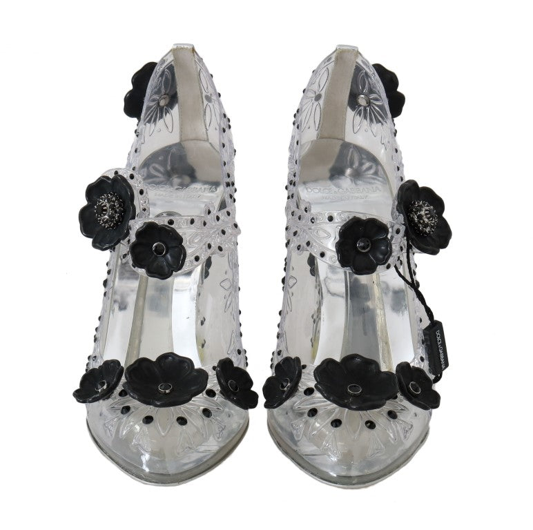 Crystal Cinderella Mary Janes Pumps