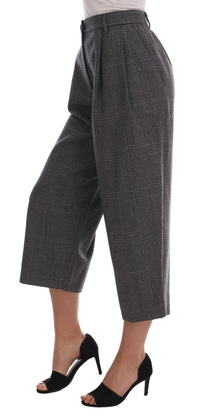 Gray Wool Capri Pants