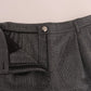 Gray Wool Capri Pants