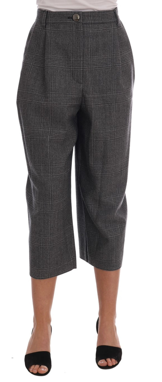 Gray Wool Capri Pants