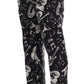 Slim Fit Printed Linen Trousers