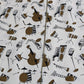 White Silk JAZZ Motive Print Shirt