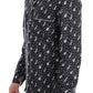 Silk Black and White Jazz Motive Shirt