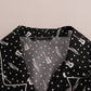 Silk Black and White Jazz Motive Shirt