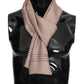 Elegant Pink Polka Dot Silk Scarf