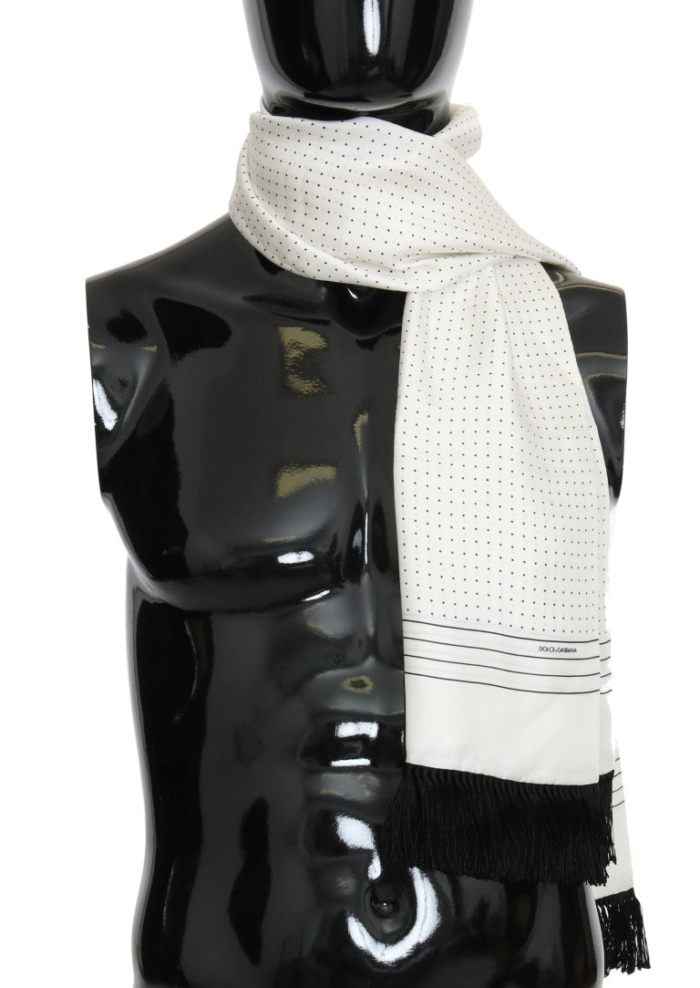 Elegant Silk Polka Dot Men's Scarf