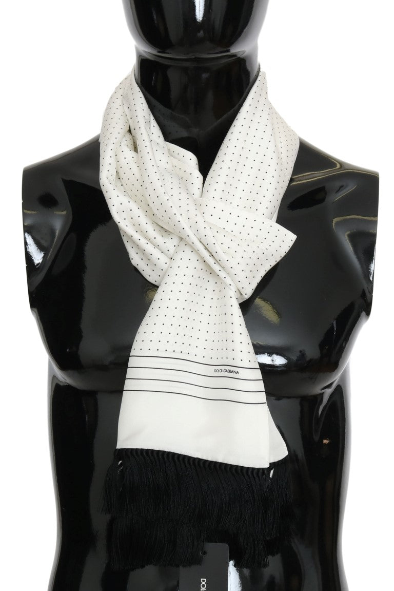 Elegant Silk Polka Dot Men's Scarf