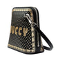 Gucci Women Black Guccy Sega Script Dome Mini Crossbody Bag