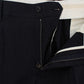 Elegant Gray Striped Casual Trousers