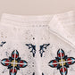 Mulicolor Majolica Cutout Capri Pants
