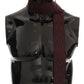 Silk Bordeaux Crown Chili Print Mens Scarf