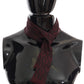 Silk Bordeaux Crown Chili Print Mens Scarf