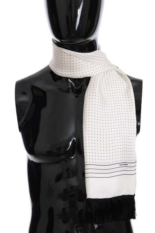 Elegant Silk Polka Dot Men's Scarf