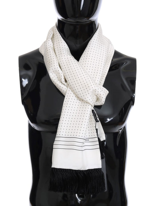 Elegant Silk Polka Dot Men's Scarf