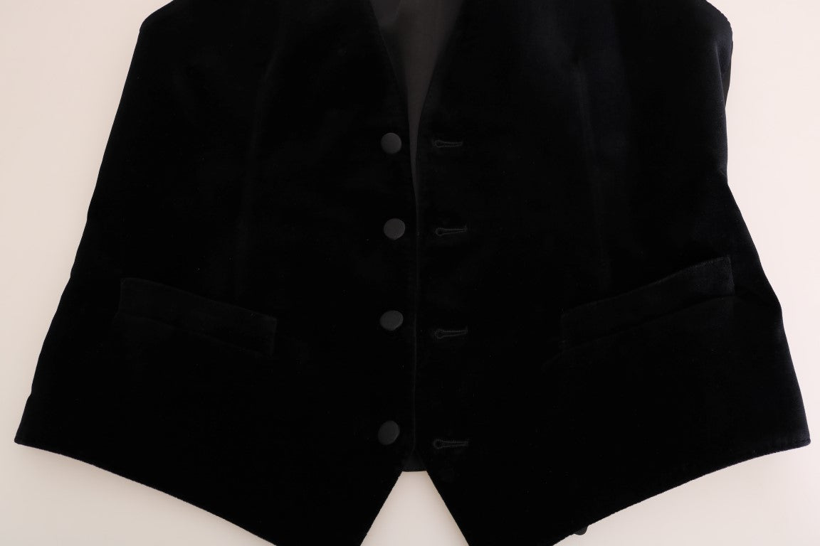 Elegant Black Slim Fit Formal Vest