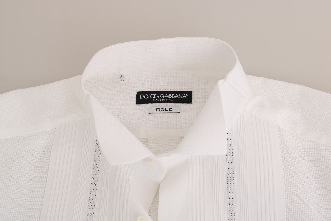 Elegant Slim White Tuxedo Smoking Shirt