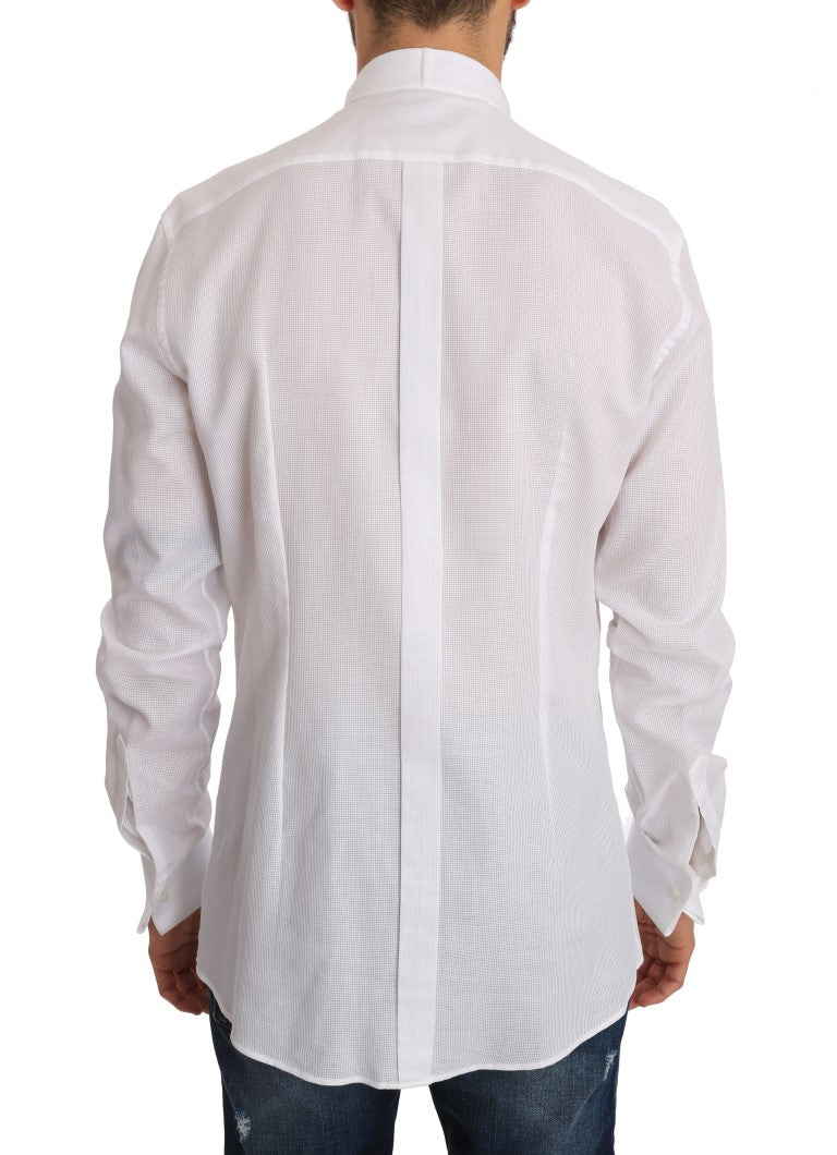 Elegant Slim White Tuxedo Smoking Shirt