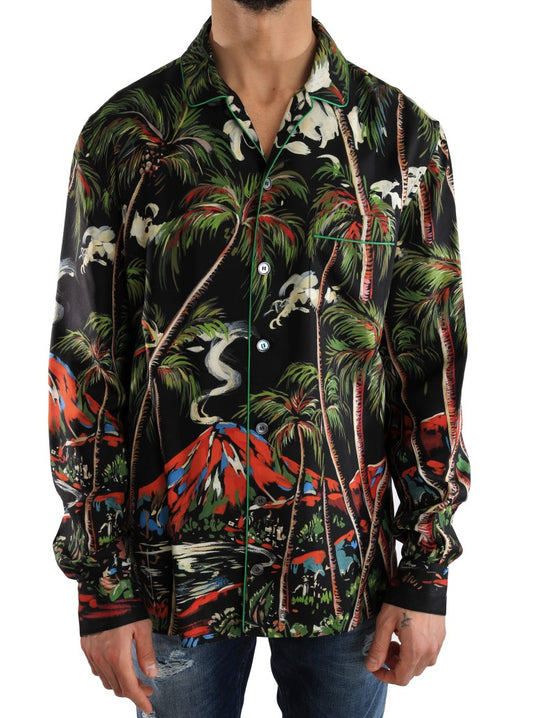 Exclusive Silk Oversize Printed Shirt