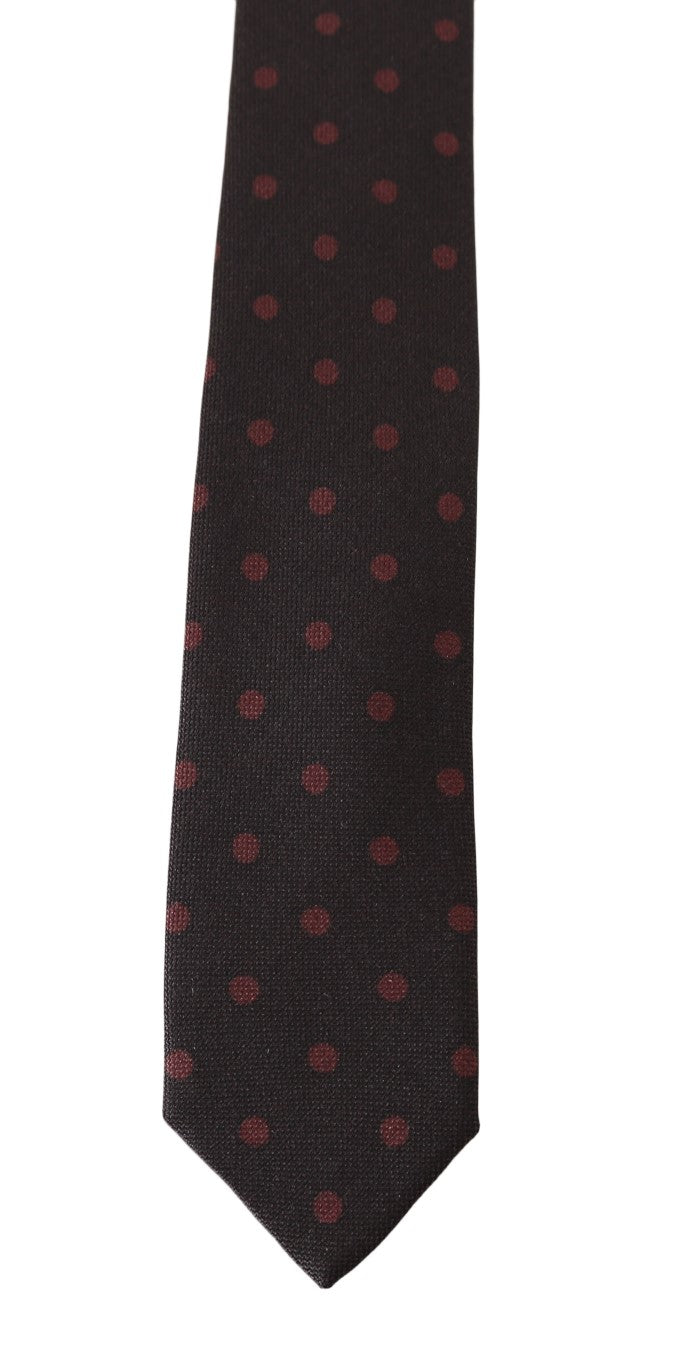 Elegant Polka Dot Silk Neck Tie